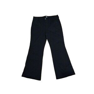 Old Navy Woman's Size 12 Black Khaki Flare Midrise Pants Excellent Condition